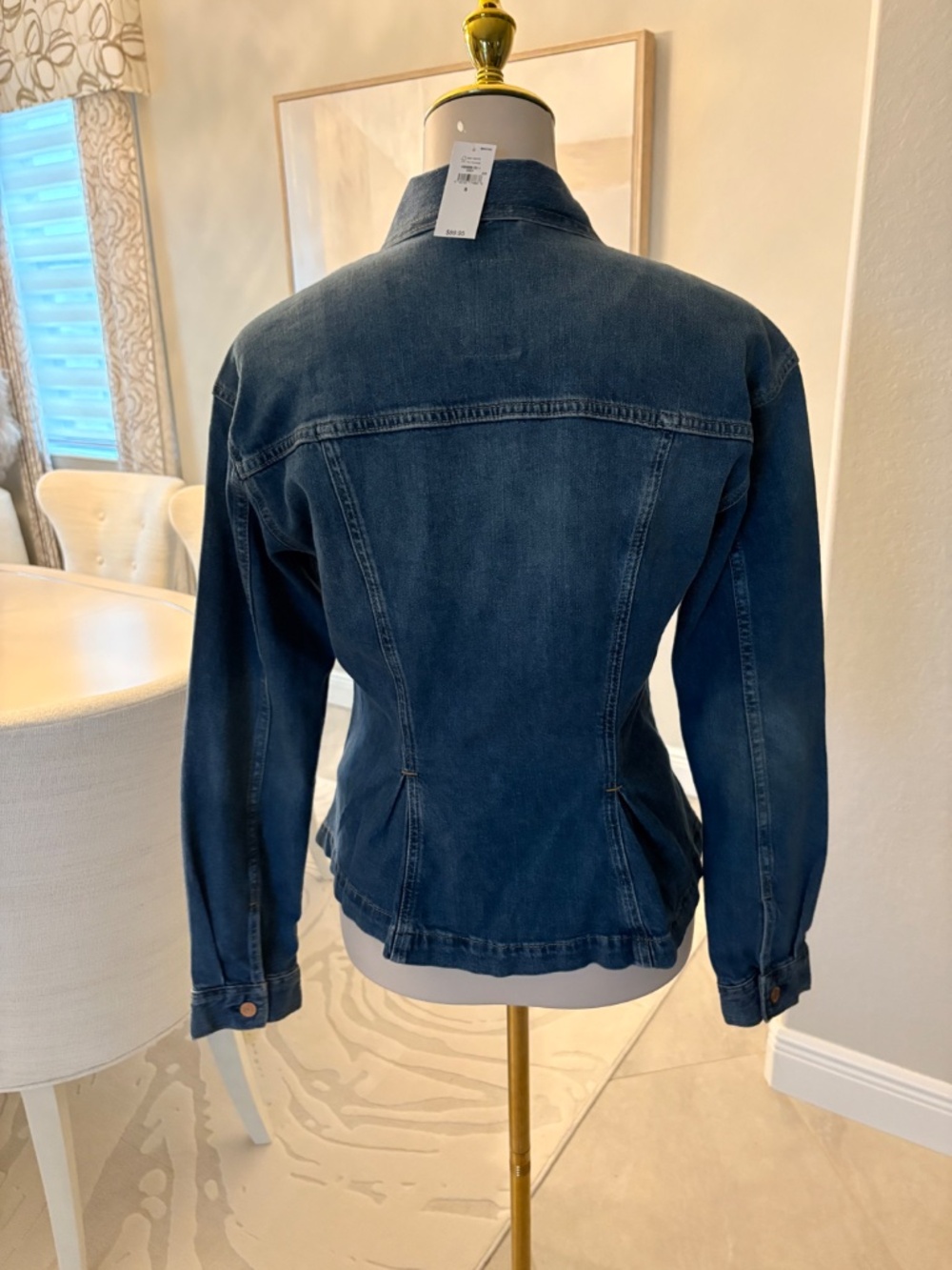 NWT Gap Cinched Denim Jacket Medium Indigo - Picture 5 of 6